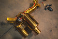 Ferrari GTC 4 Lusso 6.3L Catback, T304 SS Anodized Gold OEM Style Tips