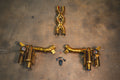 Ferrari GTC 4 Lusso 6.3L Catback, T304 SS Anodized Gold OEM Style Tips