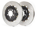Brembo 89-93 348/94-99 F355 Front GTR BBK 6 Piston Billet 355x32 2pc Rotor Slotted TY3L- Nickel