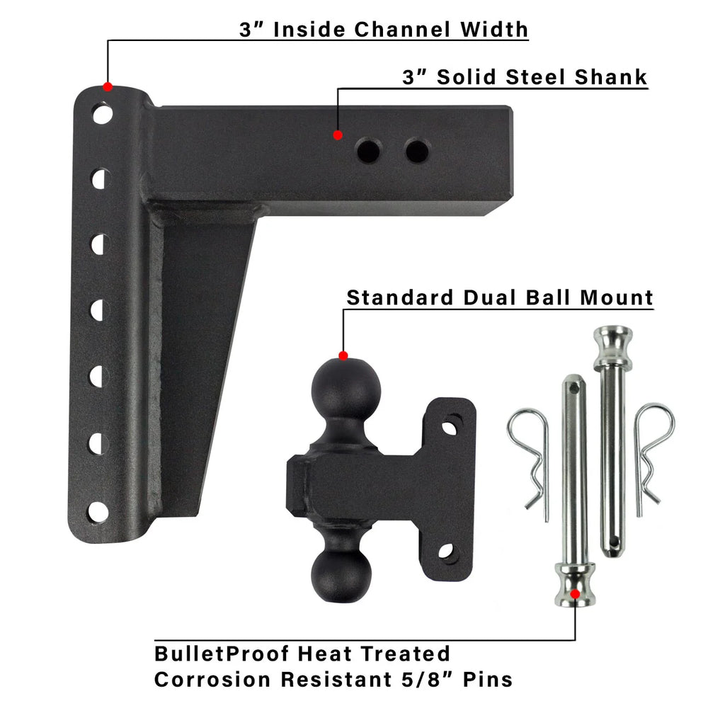 3.0" HEAVY DUTY 8" DROP/RISE