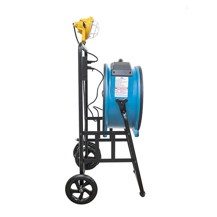 18IN COOLING FAN W/ 3HR TIMER MOBILE TROLLEY AND L30 LED SPOTLIGHT BLUE/BL
