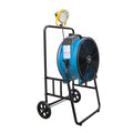 18IN COOLING FAN W/ 3HR TIMER MOBILE TROLLEY AND L30 LED SPOTLIGHT BLUE/BL