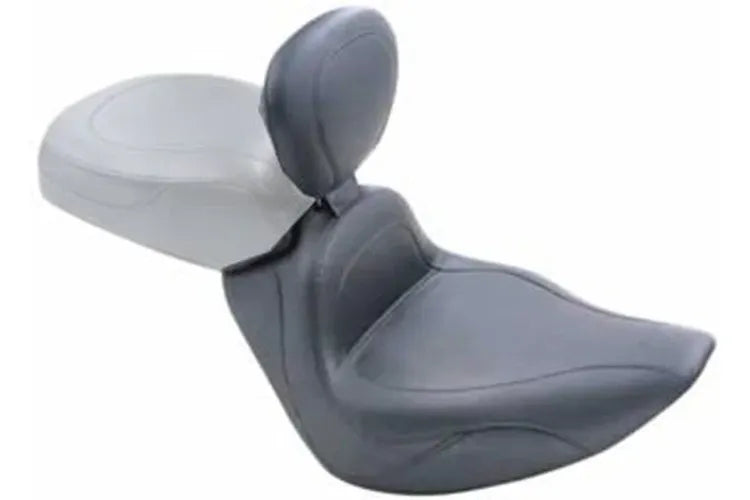 Mustang 06-17 Harley Softail Wide Tire (200mm) Wide Touring Solo Seat w/Driver Backrest - Black