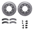 R1 11-19 Chevy Suburban 3500 HD Rear Drill/Slot Silver Rotors w/Ceramic Pads