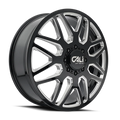 INVADER DUALLY (9115D) GLOSS BLACK/MILLED SPOKES