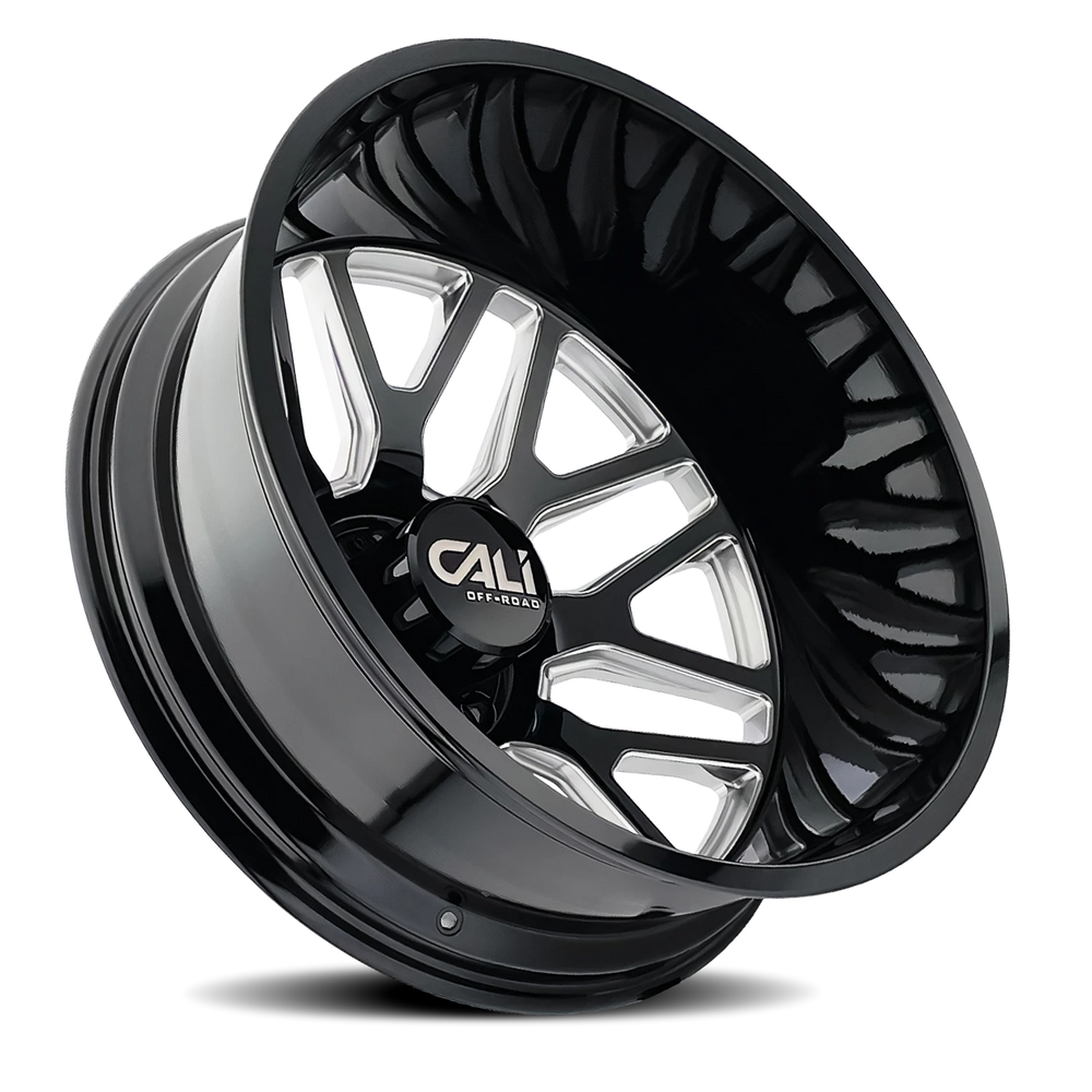 INVADER DUALLY (9115D) GLOSS BLACK/MILLED SPOKES
