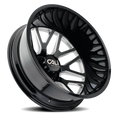 INVADER DUALLY (9115D) GLOSS BLACK/MILLED SPOKES
