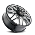INVADER DUALLY (9115D) GLOSS BLACK/MILLED SPOKES