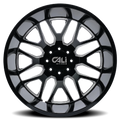 INVADER DUALLY (9115D) GLOSS BLACK/MILLED SPOKES