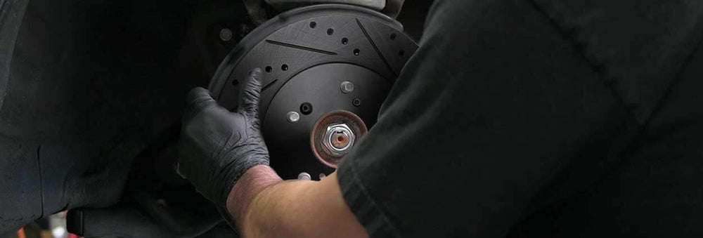R1 97-01 Honda Prelude Front & Rear Drill/Slot Black Rotors w/Ceramic Pads