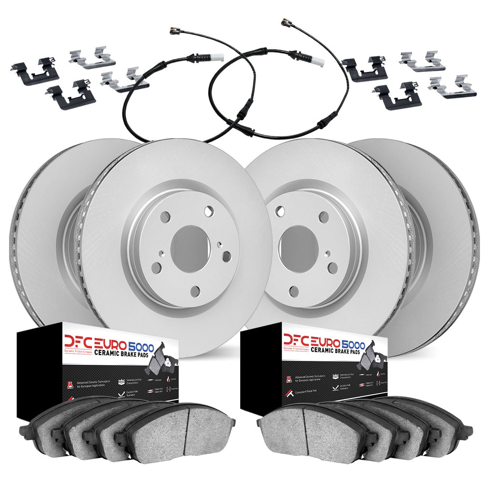 DFC 11-15 BMW 740Ld xDrive Front & Rear Geospec Rotors with Euro 5000 Ceramic Pads w/Sensor/Hardware