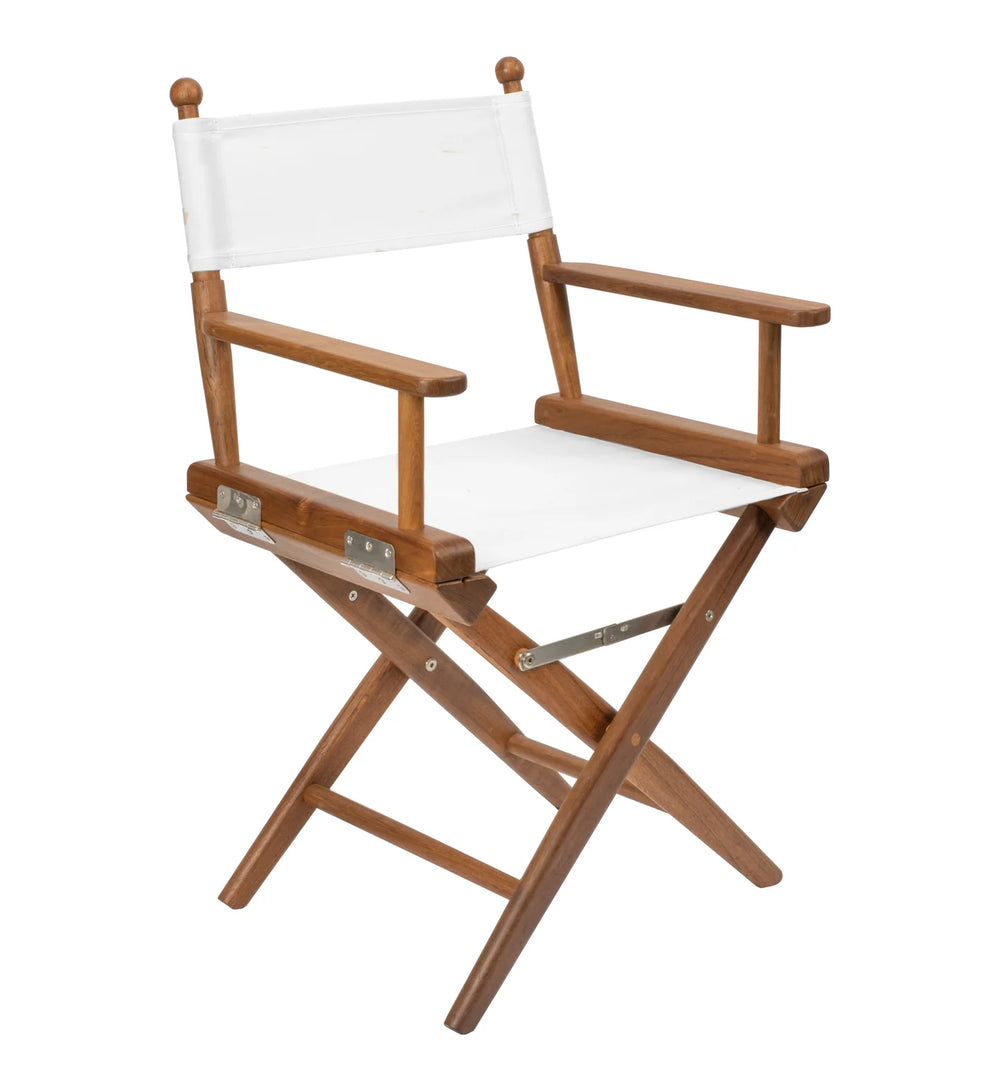 DIRECTOR'S CHAIR W/ WHITE SEAT COVE