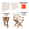 DIRECTOR'S CHAIR W/ WHITE SEAT COVE