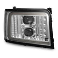 AlphaRex 92-96 Ford Bronco/F150 NOVA LED Proj Headlights Chrome w/ Activ. Light Seq. Sig and SB DRL