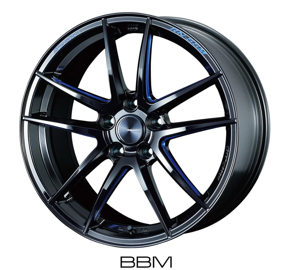 WedsSport RN-55M 18 X 10.5 20 5-114.3 Blue Black Machine