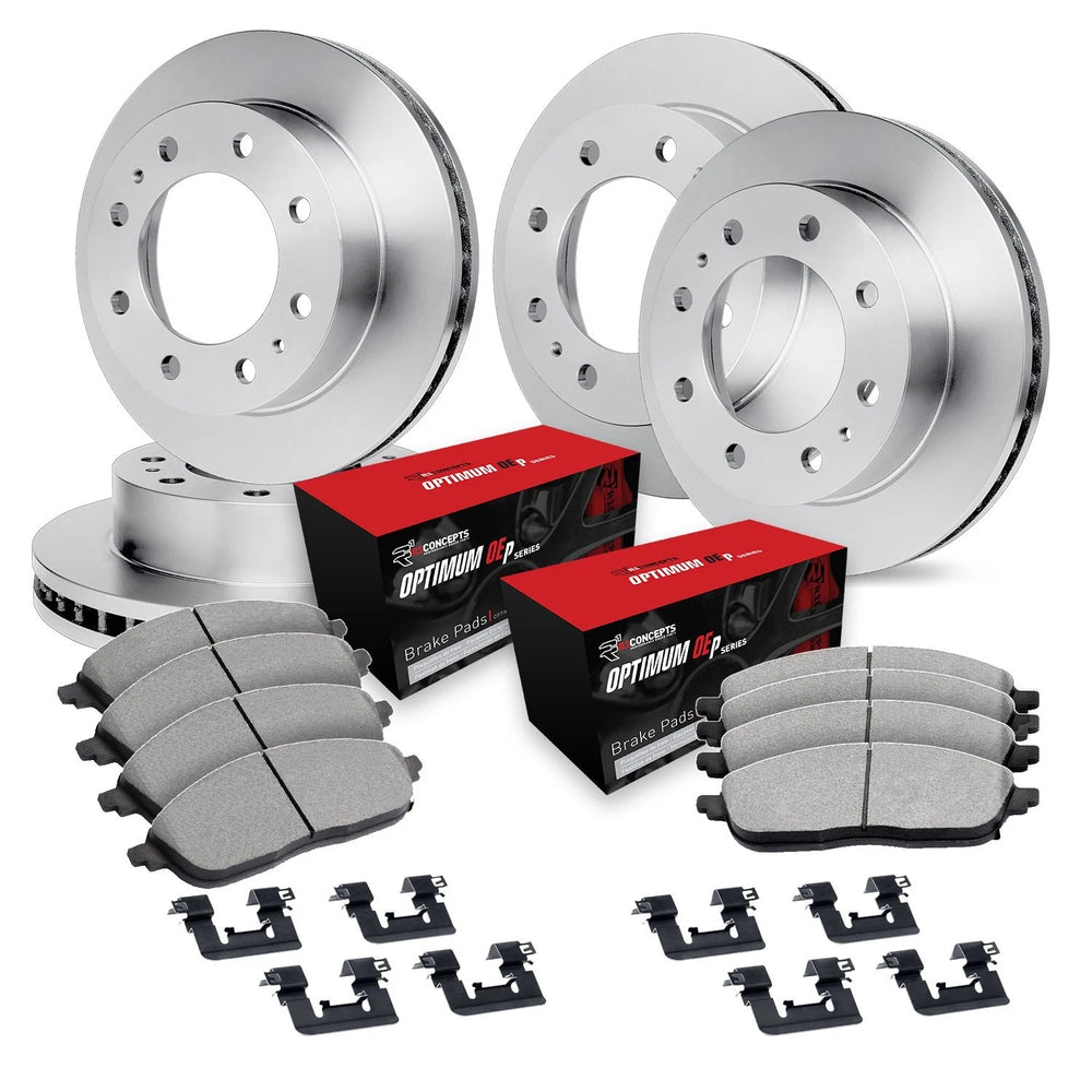 R1 Concepts Brake Rotor- Blank with Optimum Oe Pads Hdw Fits Ford Excursion
