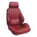 RALLY RECLINER RED VINYL LEFT