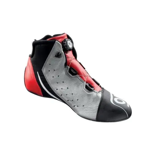 OMP One Evo X R Shoes Black/Silver/Red - Size 42 (Fia 8856-2018)