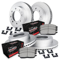 R1 Concepts Carbon Series Brake Rotors - Perf Off-Road/Tow Pads - Hdw Fits Ford Excursion