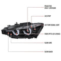 F30 SEDAN XENON PROJECTOR HEADLIGHTS FULL GLOSSY BLACK HOUSING AND CLEAR LENS - NOT COMPATIBLE ON HALOGEN MODELS