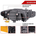 F30 SEDAN XENON PROJECTOR HEADLIGHTS FULL GLOSSY BLACK HOUSING AND CLEAR LENS - NOT COMPATIBLE ON HALOGEN MODELS