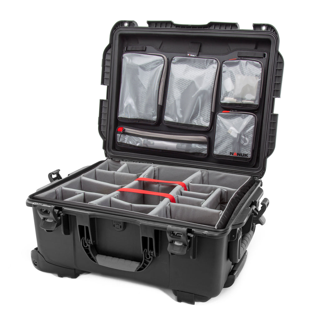 NANUK 955 WATERPROOF HARD CASE W/LID ORG.W/DIVIDERORANGE INTERIOR: 22 X 17 X 10.2IN