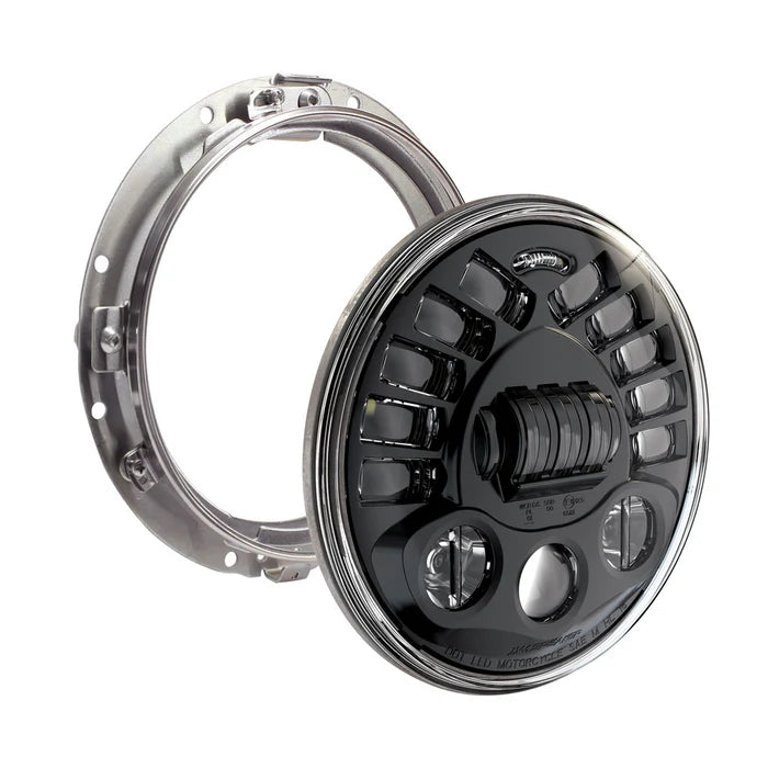 8790A2 MODEL 12V DOT/ECE LED HIGH/LOW BEAM ADAPTIVE HEADLIGHT W/BLACK INNER BEZEL AND MOUNTING RING