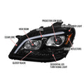 W164 PROJECTOR HEADLIGHTS SEQUENTIAL LED TURN SIGNAL- CHROME