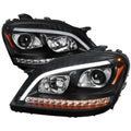 W164 PROJECTOR HEADLIGHTS SEQUENTIAL LED TURN SIGNAL- CHROME