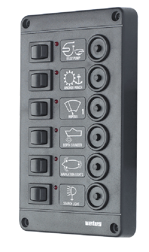 SWITCH PANEL TYPE P 6 WITH 6 CIRCUI