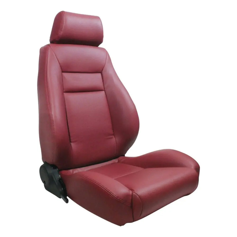 ELITE RECLINER MAROON VINYL RIGHT