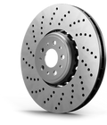 SHW 2020 Audi RSQ3 2.5L Front Cross-Drilled Lightweight Brake Rotor (European Model) (4M0615301BJ)