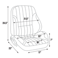 RALLY RECLINER LOW BACKW/O HEADREST GREY VINYL LEFT