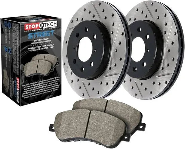 Street Axle Pack Drilled & Slotted, Front