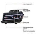 CHEVY CAMARO LED LT BAR PROJ H.L FULL GLOSSY BLACK HOUSING SMOKE LENS