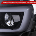 CHEVY CAMARO LED LT BAR PROJ H.L FULL GLOSSY BLACK HOUSING SMOKE LENS