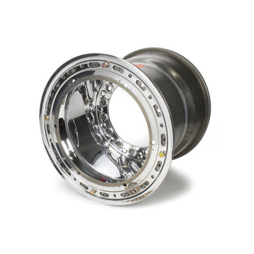 Weld Wide 5 XL Direct MT 15x14 / 5x10.25 BP / 5in. BS Polished Assembly - BL w/Black 6-Dzus Cover