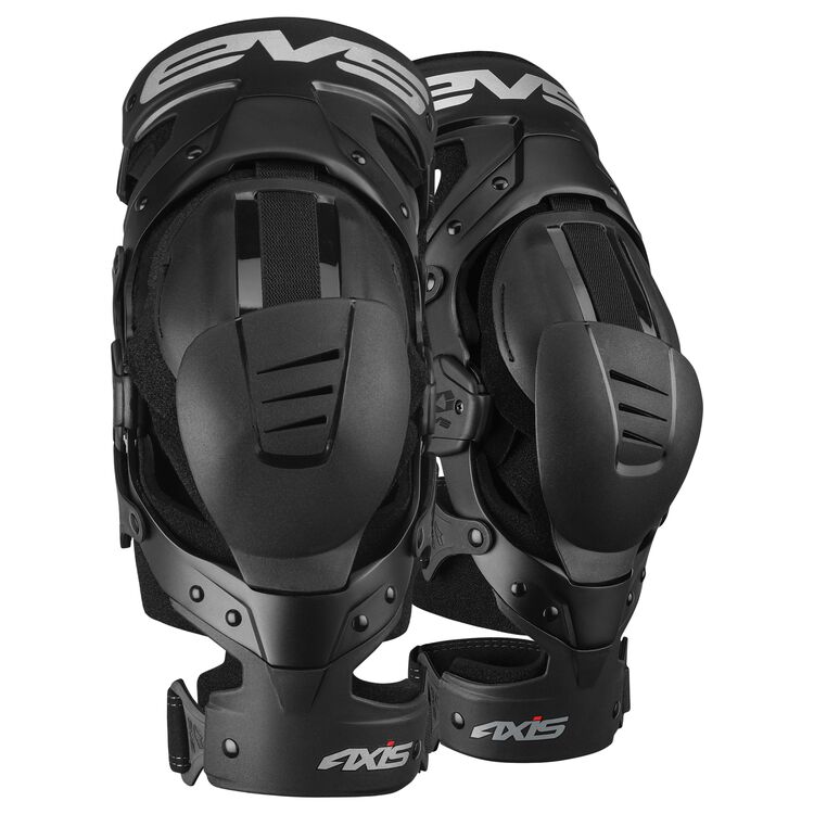 EVS Axis Sport Knee Brace Pair Black/Black/Grey - XL