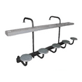 CLASSIC 3 STEP LADDER POLISHED .049 W/WHITE HEAVY DUTY TREADS