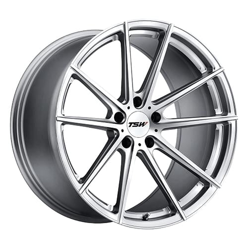 ~(49 lbs. 22X22X12)~ TSW BATHURST 20x10.0 5/120 ET35 CB76.1 SILVER W/MIRROR CUT FACE