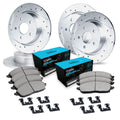 R1 E- Line Series Brake Rotor - D/S - Silver w/ Ceramic Pads Hdw Fits Mercedes-Benz 220