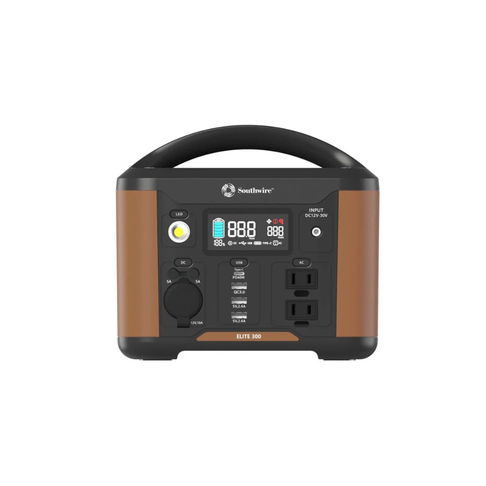 SOUTHWIRE PORTABLE POWER STATION 300 W/AC & DC ADAPTERS