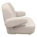 WISE 3127 MID BACK PONTOON HELM W/ FLIP UP ARM RESTS PLATINUM