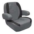 WISE 3127 MID BACK PONTOON HELM W/ FLIP UP ARM RESTS PLATINUM