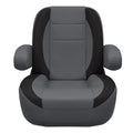 WISE 3127 MID BACK PONTOON HELM W/ FLIP UP ARM RESTS PLATINUM
