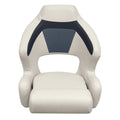 WISE 3127 MID BACK PONTOON HELM W/ FLIP UP ARM RESTS PLATINUM