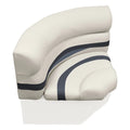 PREMIER SERIES PONTOON 32IN BOW RADIUS CORNER SECTION CUSHION SET PLATINUM /NAVY / COBALT