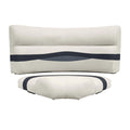 PREMIER SERIES PONTOON 32IN BOW RADIUS CORNER SECTION CUSHION SET PLATINUM /NAVY / COBALT