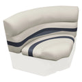PREMIER SERIES PONTOON 32IN BOW RADIUS CORNER SECTION CUSHION SET PLATINUM /NAVY / COBALT
