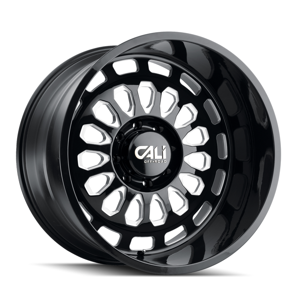 CALI OFF-ROAD PARADOX 9113 GLOSS BLACK MILLED SPOKES 20X12 8-170 -51MM 125.2MM